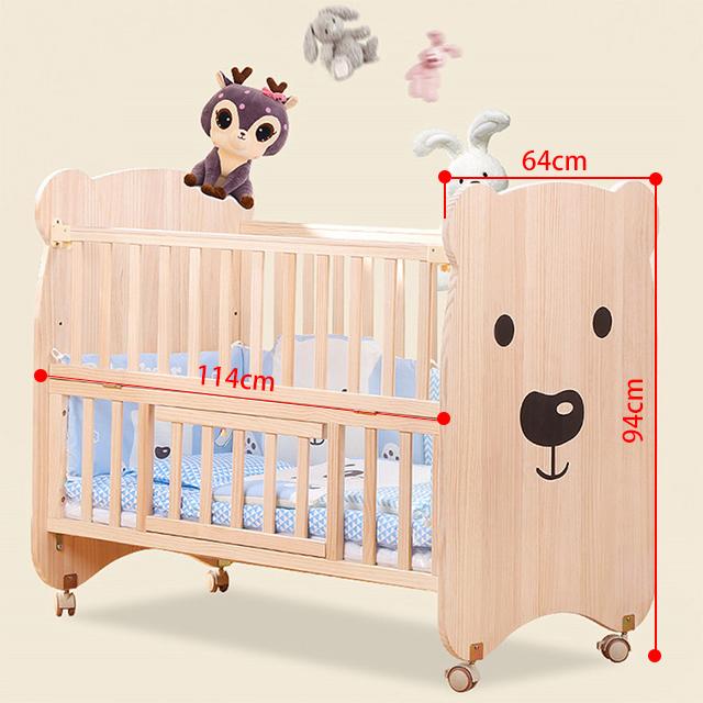 Movable Convertible Crib with Wheels