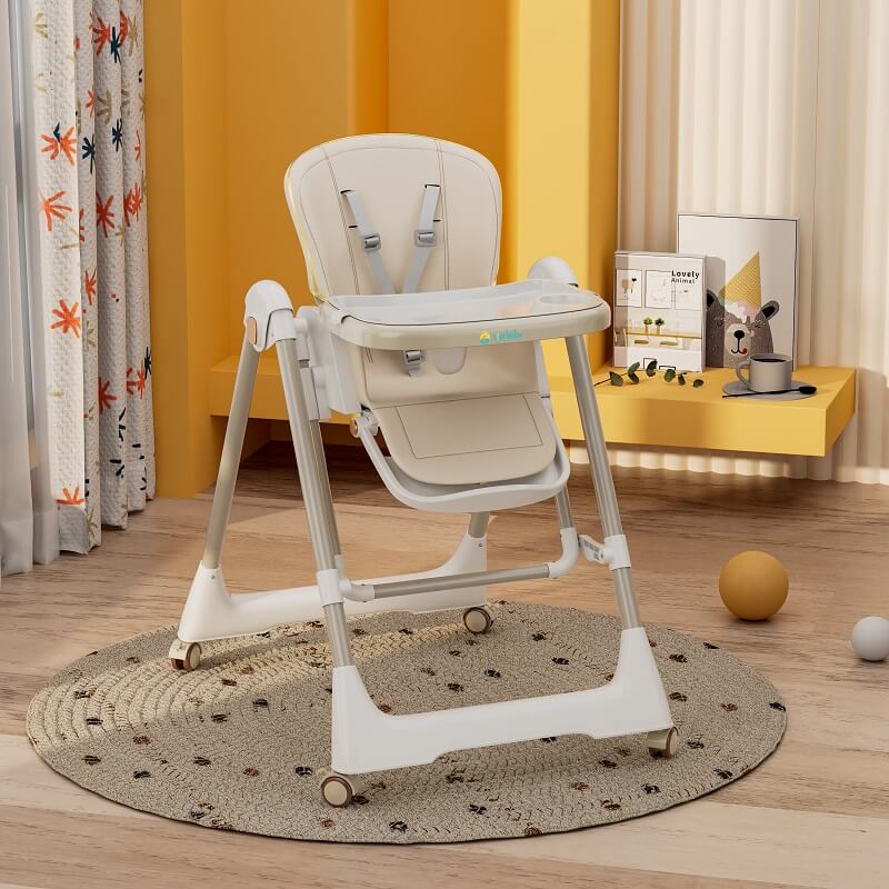 Adjustable Baby High Chair 11-3-cream-2s