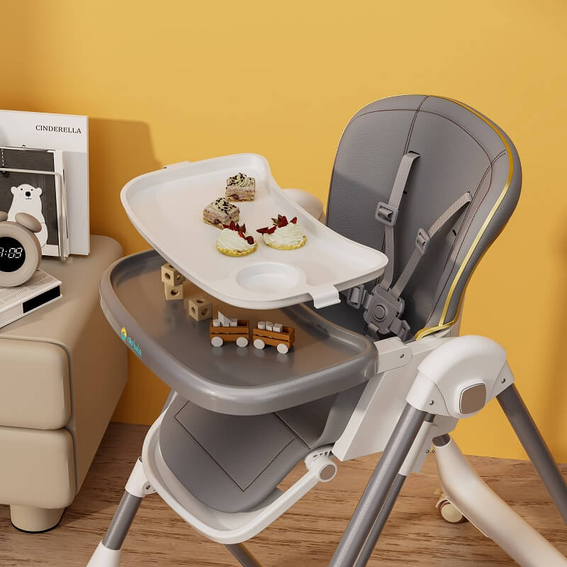 Adjustable Baby High Chair 11-3-grey-14s