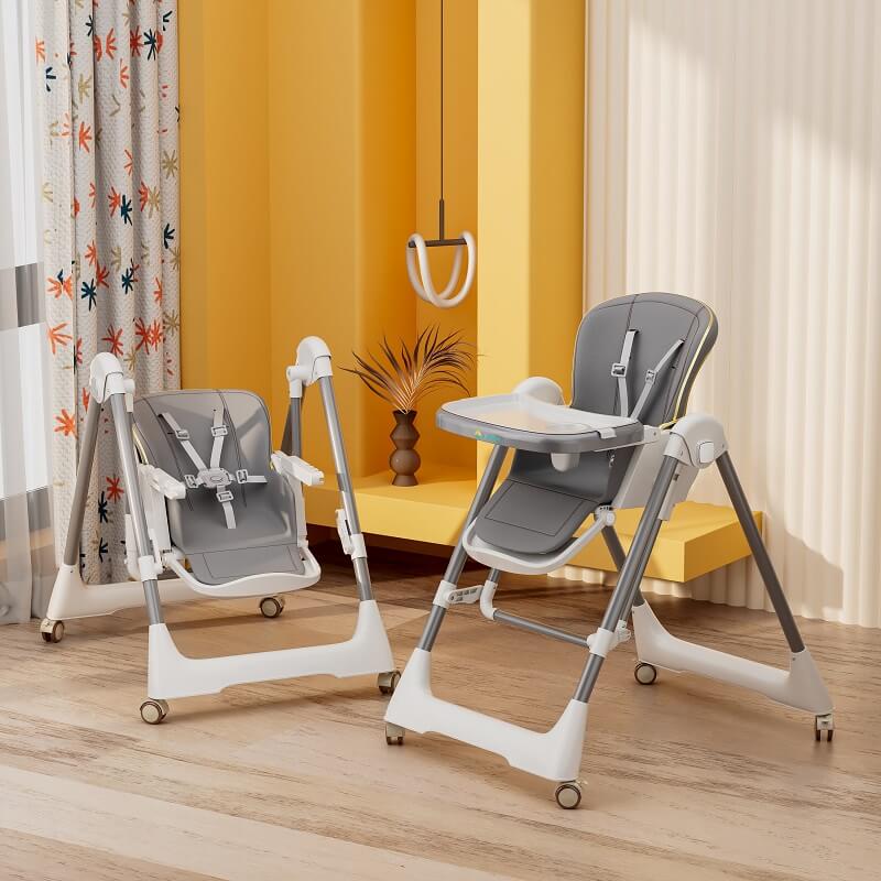 Adjustable Baby High Chair 11-3-grey-9s