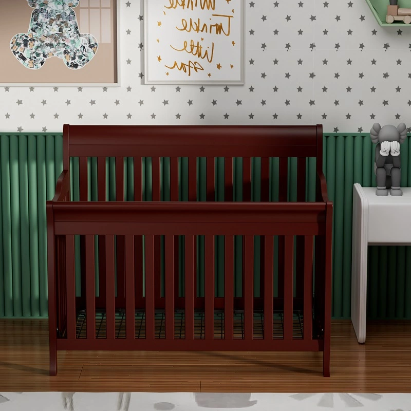 American Style Wooden White Crib for Babies9s