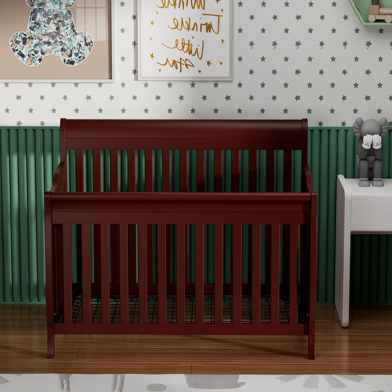 American Style Wooden White Crib for Babies-6s