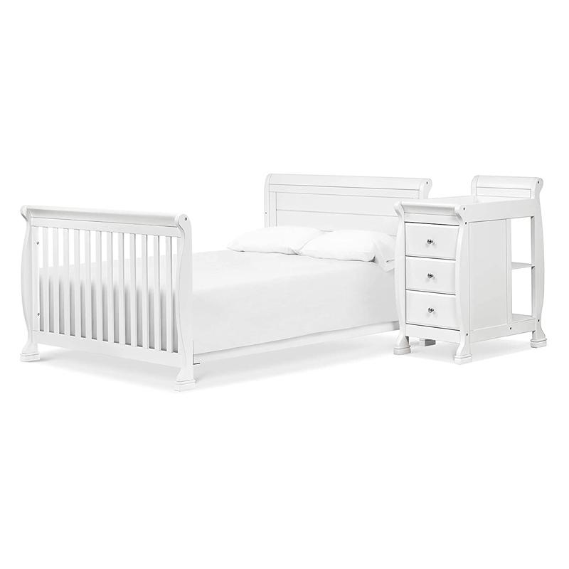 Classic White Baby Crib WBB617-3