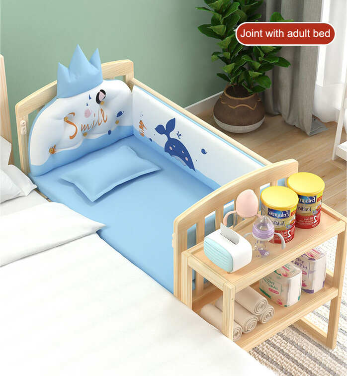 Flexible wooden cosleeping baby bed infant crib