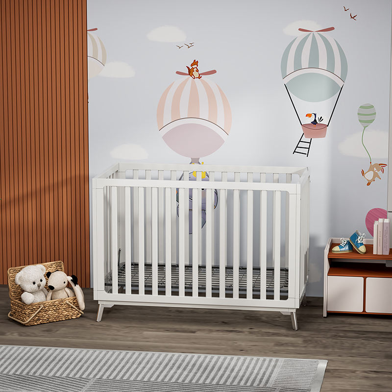 Popular White 3 in 1 Convertible Crib