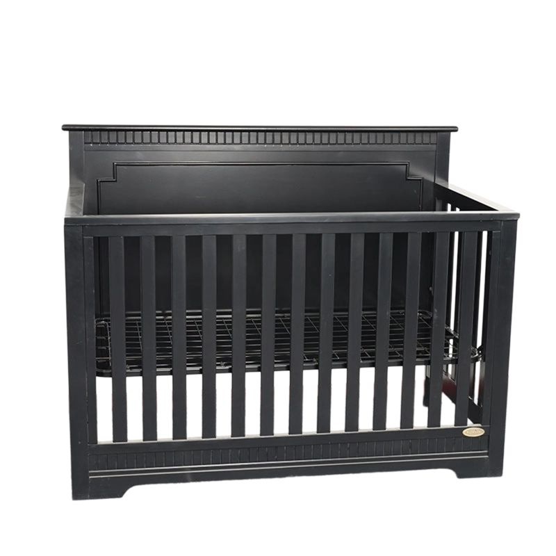 Sturdy Convertible Black Crib
