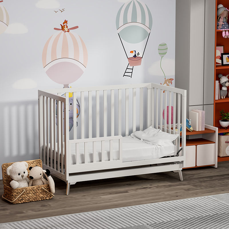 Popular White 3 in 1 Convertible Crib