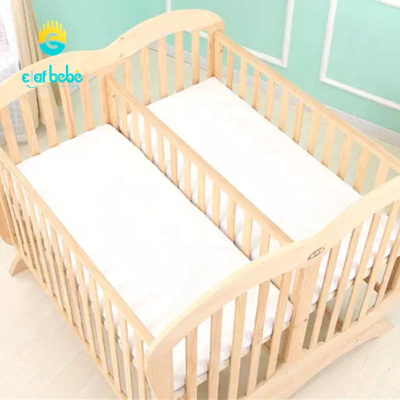 Durable Natural Wood Twins Crib