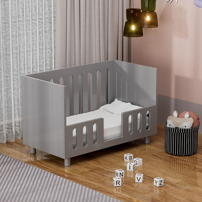 Eco-Friendly Gray Mini Convertible Crib