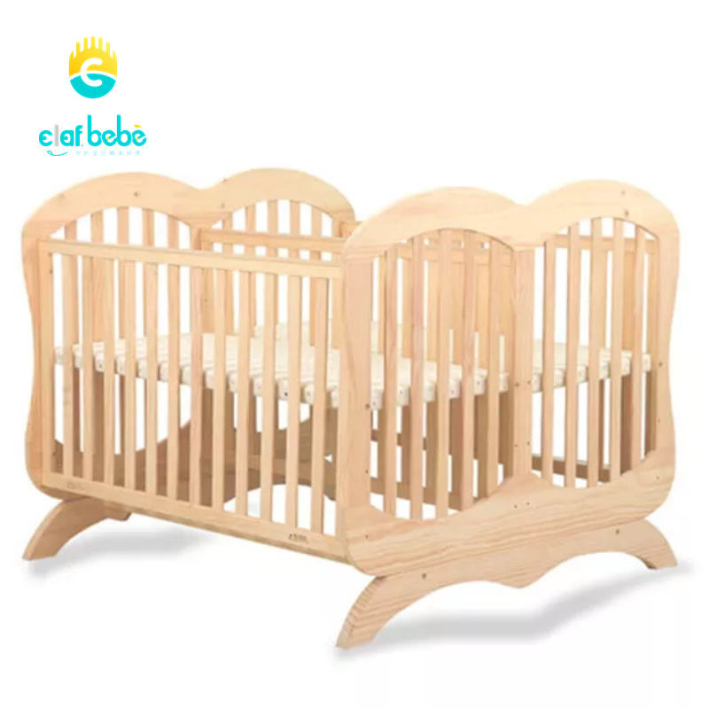 Durable Natural Wood Twins Crib