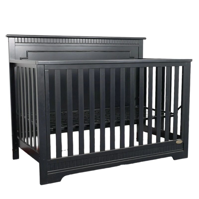 Sturdy Convertible Black Crib