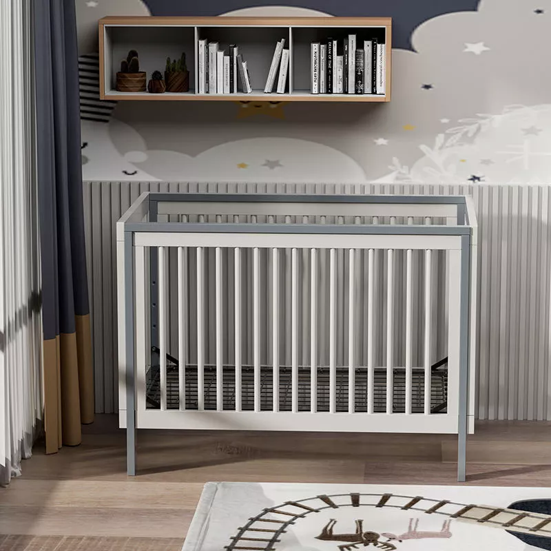 Lit bébé convertible en bois robuste et moderne