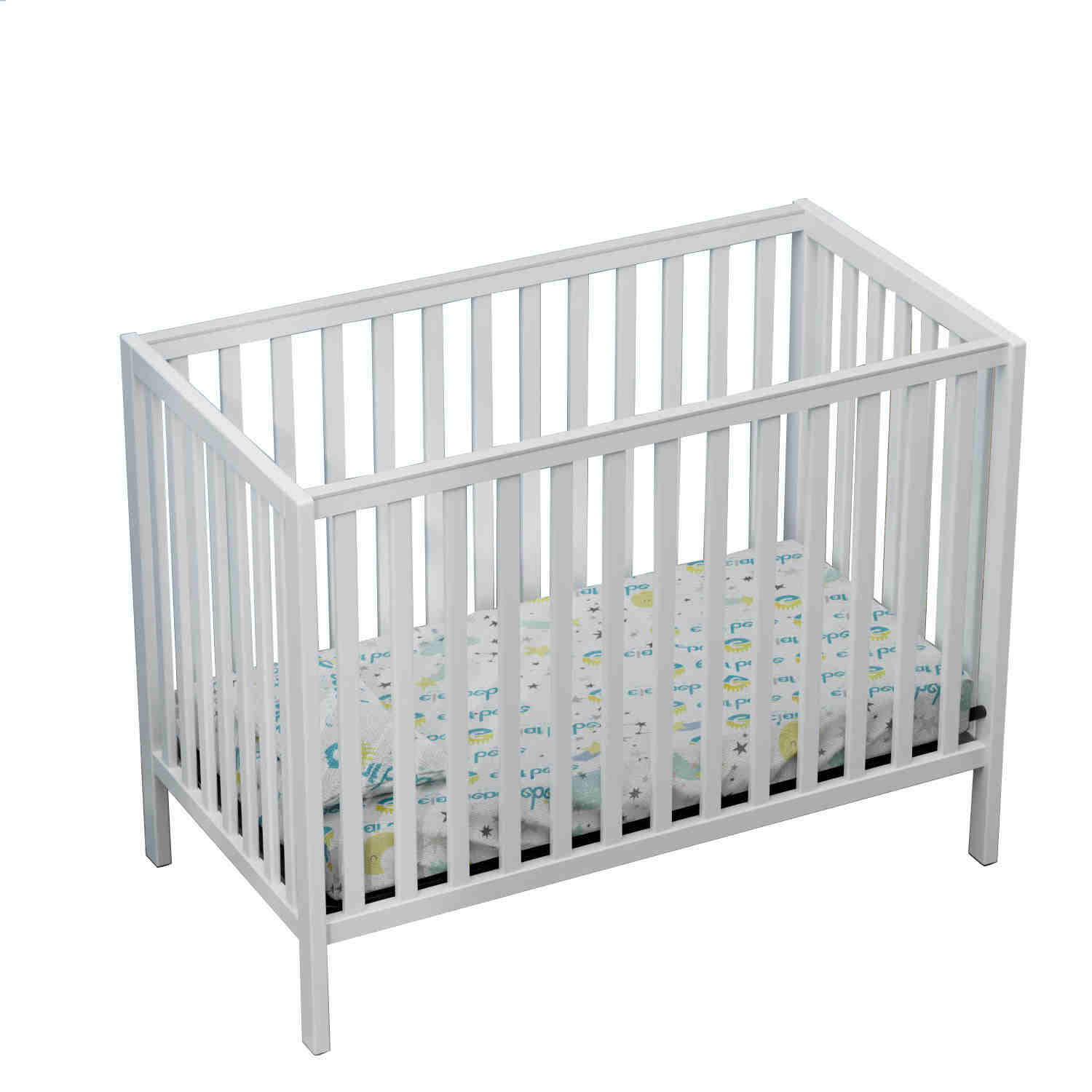 Simple White Mini Crib