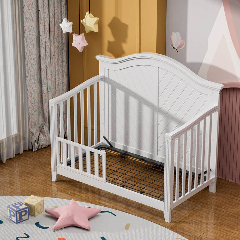 Versatile Convertible Wooden Baby Bed