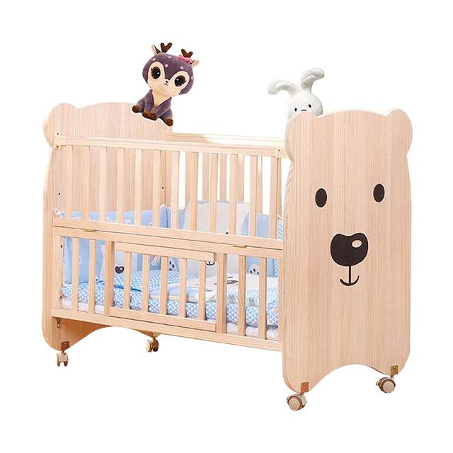Movable Convertible Crib with Wheels