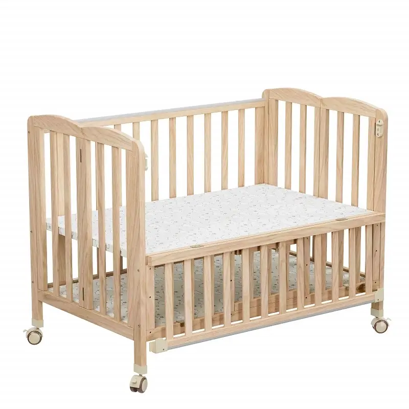 Foldable wooden crib best sale