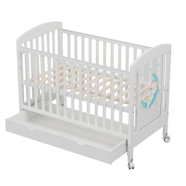 Crib with Warm Acrylic Plate LED Light